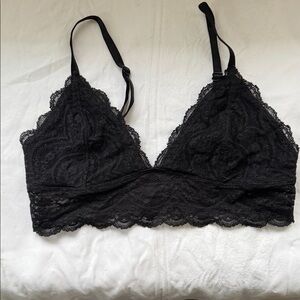 Express Black Lace Bralette